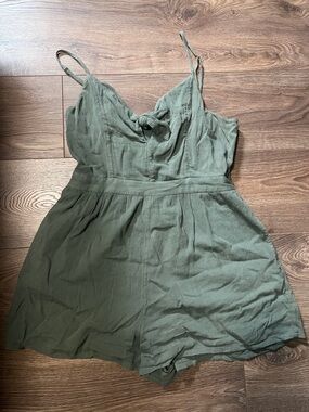 Moving must sell: Lightweight Olive Green Spaghetti Strap Romper